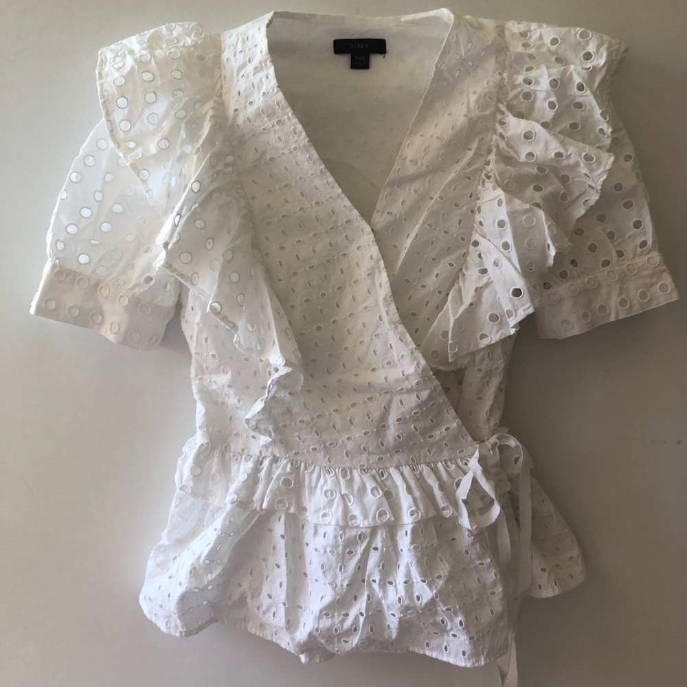 J.Crew summer eyelet top